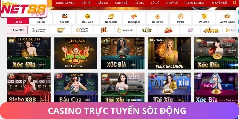 Casino trực tuyến sôi động