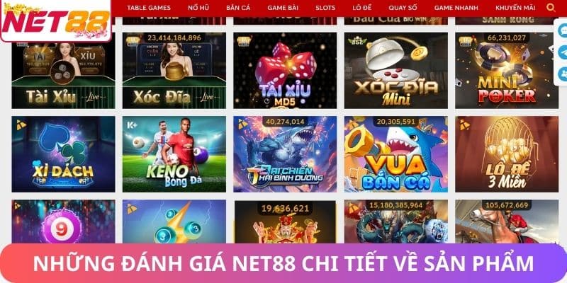 Những đánh giá net88 chi tiết về sản phẩm